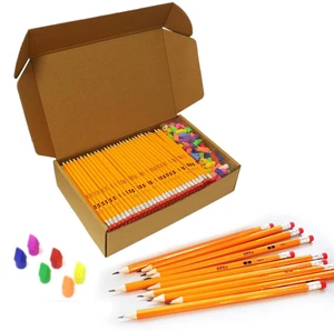 Pencils & Erasers Tops Set, 432Pcs 288 Pcs Pre-sharpened pencils No. 2, 144Pcs Eraser Caps, #2 HB pencil sharpened, Back to school Pencils & Erasers Tops Set, 432Pcs 288 Pcs Pre-sharpened pencils No. 2, 144Pcs Eraser Caps, #2 HB pencil sharpened, Back to school