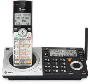 CL83107 DECT 6.0 Cordless Phone, 5-Handset, Silver/Black Dual Keypad Base, Answering Machine, Smart Call Blocker, Caller ID Announcer, Intercom & Long Range CL83107 DECT 6.0 Cordless Phone, 5-Handset, Silver/Black Dual Keypad Base, Answering Machine, Smart Call Blocker, Caller ID Announcer, Intercom & Long Range