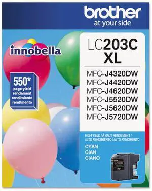 Printer LC203C High Yield Ink Cartridge, Cyan, 1 Count (Pack of 1) Printer LC203C High Yield Ink Cartridge, Cyan, 1 Count (Pack of 1)