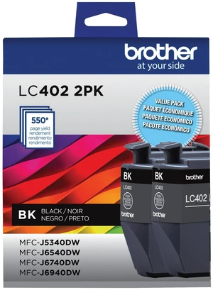 Genuine LC402 2PK 2-Pack of Standard Yield Black Ink Cartridges Genuine LC402 2PK 2-Pack of Standard Yield Black Ink Cartridges