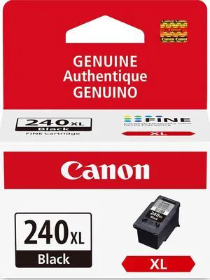 PG-240 XL Genuine Black Ink Cartridge, Compatible with MG2120/3120/4120, MX512/432/472/372/392/522/532/452, MG2220/3220/4220/3520/3620, TS5120 PG-240 XL Genuine Black Ink Cartridge, Compatible with MG2120/3120/4120, MX512/432/472/372/392/522/532/452, MG2220/3220/4220/3520/3620, TS5120