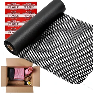 Honeycomb Packing Paper, 12" x 100' Packing Paper Substitute Alternative for Bubble Cushioning Wrap for Moving Shipping Packaging, Recyclable Moving Supplies Bubble Packing Wrap Roll-Black Honeycomb Packing Paper, 12" x 100' Packing Paper Substitute Alternative for Bubble Cushioning Wrap for Moving Shipping Packaging, Recyclable Moving Supplies Bubble Packing Wrap Roll-Black