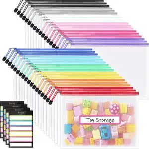 36 Pack Mesh Zipper Pouch with Sticky Labels, A4 Mesh Bags Organizer Sturdy Letter Size File Folders, Office School Classroom Teacher Supplies, Toy Storage Bag Board Game Puzzles Organization 36 Pack Mesh Zipper Pouch with Sticky Labels, A4 Mesh Bags Organizer Sturdy Letter Size File Folders, Office School Classroom Teacher Supplies, Toy Storage Bag Board Game Puzzles Organization