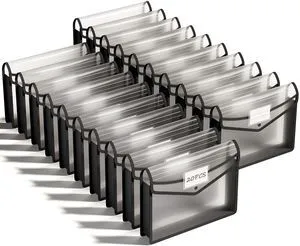 Plastic Expanding File Folder, Transparent envelopes with Snap No Dividers,Large Capacity,Document Organizer for Receipts, Bills&Taxes,Letter/A4 Size for School/Office/Home-20 Pack Plastic Expanding File Folder, Transparent envelopes with Snap No Dividers,Large Capacity,Document Organizer for Receipts, Bills&Taxes,Letter/A4 Size for School/Office/Home-20 Pack