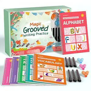 Magic Grooved Writing Practice Books for Kids 3-8 Reusable 3D Groove Handwriting Practice Workbooks for Kids, Large Preschool Writing Books with Disappearing Ink for Kids 5-7 Magic Grooved Writing Practice Books for Kids 3-8 Reusable 3D Groove Handwriting Practice Workbooks for Kids, Large Preschool Writing Books with Disappearing Ink for Kids 5-7