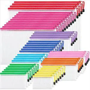 48 Pcs Mesh Zipper Pouch Bags, 8 Sizes Waterproof Zipper Bags Multi-use Travel Bags for Office, School, Board Game, Puzzles, Cosmetics, Travel Accessories, and Home Organization, 9 colors 48 Pcs Mesh Zipper Pouch Bags, 8 Sizes Waterproof Zipper Bags Multi-use Travel Bags for Office, School, Board Game, Puzzles, Cosmetics, Travel Accessories, and Home Organization, 9 colors