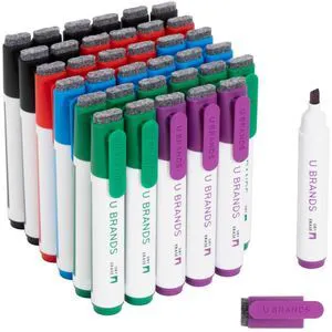Dry Erase Markers Chisel Tip Set, 36 Pack, Assorted Colors, Whiteboard Pens with Chisel Point and Built In Eraser Caps, Low Odor Ink, Dry Erase Markers For Classroom, Office, Or Home Dry Erase Markers Chisel Tip Set, 36 Pack, Assorted Colors, Whiteboard Pens with Chisel Point and Built In Eraser Caps, Low Odor Ink, Dry Erase Markers For Classroom, Office, Or Home