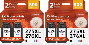 275XL 276XL Black Color Ink Replacement for Canon PG 275 CL 276 XL (Pack of 2) 275XL 276XL Black Color Ink Replacement for Canon PG 275 CL 276 XL (Pack of 2)