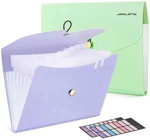 7 Pockets Expanding File Folder, A4 Accordion folders, Purple&Green Accordion File Folders with 12 Labels, Portable Document Organizer for Home, College, School, and Office Supplies 7 Pockets Expanding File Folder, A4 Accordion folders, Purple&Green Accordion File Folders with 12 Labels, Portable Document Organizer for Home, College, School, and Office Supplies
