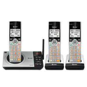 DECT 6.0 Expandable Cordless Phone with Answering System, Silver/Black with 3 Handsets DECT 6.0 Expandable Cordless Phone with Answering System, Silver/Black with 3 Handsets