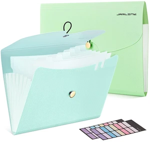 7 Pockets Expanding File Folder, A4 Accordion folders,Blue & Green Accordion File Folders with 12 Labels, Portable Document Organizer for Home, College, School, and Office Supplies 7 Pockets Expanding File Folder, A4 Accordion folders,Blue & Green Accordion File Folders with 12 Labels, Portable Document Organizer for Home, College, School, and Office Supplies