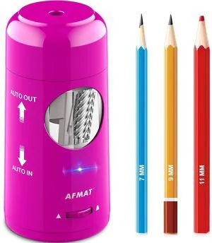 Electric Pencil Sharpener, Rechargeable Fully Automatic Pencil Sharpener for Jumbo & Colored Pencils (7-11.5mm), Auto in/Out, Hands-Free, Portable for Home/Classroom/Office PSX6(Purple) Electric Pencil Sharpener, Rechargeable Fully Automatic Pencil Sharpener for Jumbo & Colored Pencils (7-11.5mm), Auto in/Out, Hands-Free, Portable for Home/Classroom/Office PSX6(Purple)