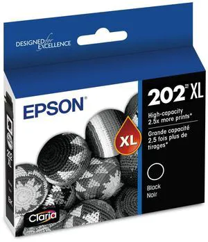 202XL Genuine High Capacity Black Ink Cartridge T202XL120 Works With WorkForce WF-2860 and Expression XP-5100 Inkjet Printers 202XL Genuine High Capacity Black Ink Cartridge T202XL120 Works With WorkForce WF-2860 and Expression XP-5100 Inkjet Printers