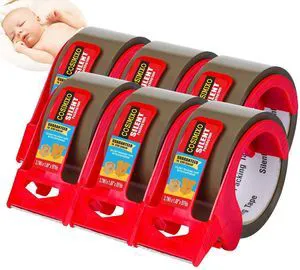 6-Pack No Noise Brown Packing Tape with Dispenser,2.7mil x 1.88" x 55Yds Heavy Duty Noiseless Packing Tape,Packaging Tape for Shipping, Industrial Grade Moving Tape for Boxes 6-Pack No Noise Brown Packing Tape with Dispenser,2.7mil x 1.88" x 55Yds Heavy Duty Noiseless Packing Tape,Packaging Tape for Shipping, Industrial Grade Moving Tape for Boxes