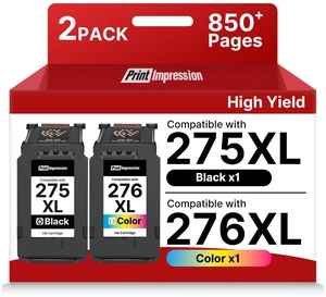 PG-275XL/CL-276XL Ink Cartridge Combo Pack Replacement(2 Pack) for Canon 275 and 276 Ink Cartridges for TR4722 TS3720 TS3722 TR4700 TR4720 TS3700 TS3522 TS3520 TS3500 TR4723 TR4725 PG-275XL/CL-276XL Ink Cartridge Combo Pack Replacement(2 Pack) for Canon 275 and 276 Ink Cartridges for TR4722 TS3720 TS3722 TR4700 TR4720 TS3700 TS3522 TS3520 TS3500 TR4723 TR4725