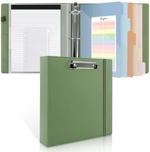3 Ring Binder with Clipboard, 2 Inch Binder, PU Clipboard Binder with Notepad & 5 Dividers with 5 Pockets, Labels, Clipboard Folder Great for School Office(Fit Letter Sized Paper) 3 Ring Binder with Clipboard, 2 Inch Binder, PU Clipboard Binder with Notepad & 5 Dividers with 5 Pockets, Labels, Clipboard Folder Great for School Office(Fit Letter Sized Paper)