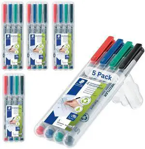 Lumocolor Non-Permanent Universal Pens (5-Pack) Superfine 0.4mm, Assorted Colors, Multi Surface, Quick Dry & Water-Soluble Ink - For Home, School & Office Lumocolor Non-Permanent Universal Pens (5-Pack) Superfine 0.4mm, Assorted Colors, Multi Surface, Quick Dry & Water-Soluble Ink - For Home, School & Office