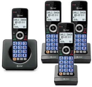 4-Handsets Landline Home Phone with Call Blocker, Caller ID/Call Waiting, Full-Duplex Handset Speakerphone, Backlit Keypad & Display, Rechargeable Battery, ECO Mode, DECT 6.0: GL2101-41 4-Handsets Landline Home Phone with Call Blocker, Caller ID/Call Waiting, Full-Duplex Handset Speakerphone, Backlit Keypad & Display, Rechargeable Battery, ECO Mode, DECT 6.0: GL2101-41