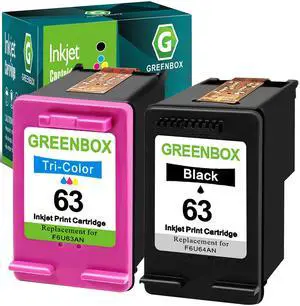 63 Ink Cartridges Combo Pack Black/Tri-Color for 63 Ink, 2-Pack Replacement for HP 63 Ink Combo Pack for Envy 4512 4520 Officejet 3830 4650 5255 Deskjet 1112 3634 3632 3639 Printer Ink 63 Ink Cartridges Combo Pack Black/Tri-Color for 63 Ink, 2-Pack Replacement for HP 63 Ink Combo Pack for Envy 4512 4520 Officejet 3830 4650 5255 Deskjet 1112 3634 3632 3639 Printer Ink