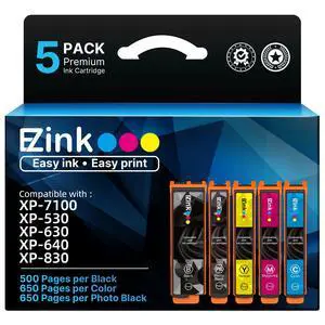 Remanufactured Replacement for 410XL XP-7100 Ink cartridges, 5 Pack Remanufactured for 410 Ink Cartridges use with Expression XP-7100 XP-830 XP-640 XP-630 XP-530 XP-635 Printer Remanufactured Replacement for 410XL XP-7100 Ink cartridges, 5 Pack Remanufactured for 410 Ink Cartridges use with Expression XP-7100 XP-830 XP-640 XP-630 XP-530 XP-635 Printer