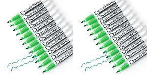 Green Dry Erase Markers Low Odor Fine Whiteboard Markers Thin Box of 12 (Pack of 2) Green Dry Erase Markers Low Odor Fine Whiteboard Markers Thin Box of 12 (Pack of 2)