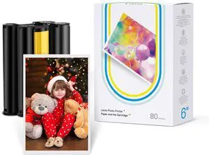 Amber M100/M200/M110/M210 4x6" Photo Printer 80 Sheets Photo Paper & 2 Ink Cartridges Refill, Dye Sublimation, Only for DHP512/DHP513/DHP514/DHP515 Printer, for Display, Framing, Scrapbook Amber M100/M200/M110/M210 4x6" Photo Printer 80 Sheets Photo Paper & 2 Ink Cartridges Refill, Dye Sublimation, Only for DHP512/DHP513/DHP514/DHP515 Printer, for Display, Framing, Scrapbook