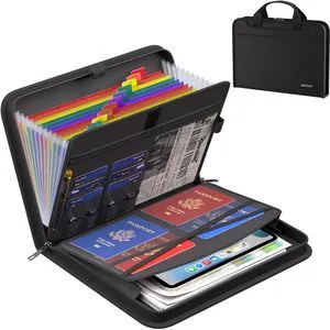 Accordion File Organizer,Fireproof Expanding File Folder with Multi Pockets,13 Colorful Pockets Document Organizer with Handle & Labels,Portable Home Travel Safe Storage for Letter A4 Files Accordion File Organizer,Fireproof Expanding File Folder with Multi Pockets,13 Colorful Pockets Document Organizer with Handle & Labels,Portable Home Travel Safe Storage for Letter A4 Files