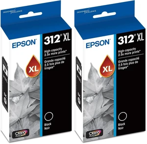 312 Claria Photo HD Ink High Capacity Black Cartridge (T312XL120-S) Works with Expression XP-8500,8600,8700,15000,(Pack of 2) 312 Claria Photo HD Ink High Capacity Black Cartridge (T312XL120-S) Works with Expression XP-8500,8600,8700,15000,(Pack of 2)