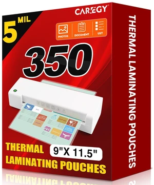 Thermal Laminating Pouches,350 Pack Laminating Sheets, 5 Mil 9 x 11.5 Inches Lamination Sheet Paper for Laminator, Round Corner Letter Size, Office and School Supplies Thermal Laminating Pouches,350 Pack Laminating Sheets, 5 Mil 9 x 11.5 Inches Lamination Sheet Paper for Laminator, Round Corner Letter Size, Office and School Supplies