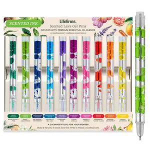 Scented Lava Gel Pen Set, 10 Multi-Color Pack, 0.5mm Flowing Lava Bubbles - Mesmerizing Visual Experience - Infused with Essential Oils Scented Lava Gel Pen Set, 10 Multi-Color Pack, 0.5mm Flowing Lava Bubbles - Mesmerizing Visual Experience - Infused with Essential Oils