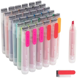 Dry Erase Markers Chisel Tip Set, 36 Pack, Assorted Colors, Whiteboard Pens with Chisel Point and Built In Eraser Caps, Low Odor Ink, Dry Erase Markers For Classroom, Office, Or Home Dry Erase Markers Chisel Tip Set, 36 Pack, Assorted Colors, Whiteboard Pens with Chisel Point and Built In Eraser Caps, Low Odor Ink, Dry Erase Markers For Classroom, Office, Or Home