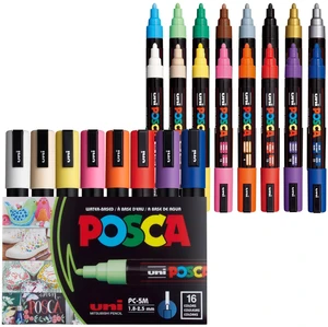 ® PC-5M Paint Markers, 16 Count Medium Reversible Tip Set (1.82.5 mm) Water-Based Opaque Paint Pens for Rock Painting, Wood, Glass, Crafts & Art Projects ® PC-5M Paint Markers, 16 Count Medium Reversible Tip Set (1.82.5 mm) Water-Based Opaque Paint Pens for Rock Painting, Wood, Glass, Crafts & Art Projects