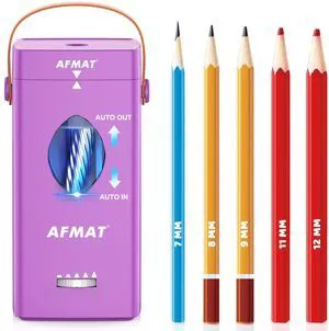 Electric Pencil Sharpener, Fully Automatic Pencil Sharpener for 6-12mm No.2/Jumbo Pencils, Auto in & Out, 5 Sharpness Modes, Rechargeable Heavy Duty Sharpeners for Classroom/Home/Office PSC7 Electric Pencil Sharpener, Fully Automatic Pencil Sharpener for 6-12mm No.2/Jumbo Pencils, Auto in & Out, 5 Sharpness Modes, Rechargeable Heavy Duty Sharpeners for Classroom/Home/Office PSC7