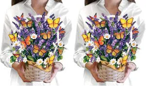 Pop Up Cards, Lavender & Butterflies, 12 Inch Life Sized Forever Flower Bouquet 3D Popup Greeting Card, Birthday & Thank You Card, Blank Notecard & Envelope (Pack of 2) Pop Up Cards, Lavender & Butterflies, 12 Inch Life Sized Forever Flower Bouquet 3D Popup Greeting Card, Birthday & Thank You Card, Blank Notecard & Envelope (Pack of 2)