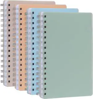 Poly Spiral Notebooks, Small 5.7 x 8.5 Book, Thick Poly Cover, White Paper, College Rule, 80 Sheets/160 Pages, Neutral Colors, (69721) Pack of 24 Poly Spiral Notebooks, Small 5.7 x 8.5 Book, Thick Poly Cover, White Paper, College Rule, 80 Sheets/160 Pages, Neutral Colors, (69721) Pack of 24