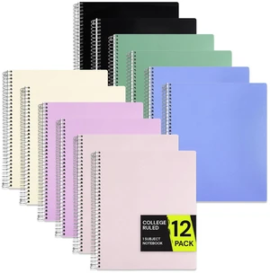 1 Subject Spiral Notebook College Ruled, 200 Pages 100 Sheets, 9 x 11 in, Waterproof Plastic Cover, Durable, School Notebooks, Students, Teachers, Classroom: Amazon.com 1 Subject Spiral Notebook College Ruled, 200 Pages 100 Sheets, 9 x 11 in, Waterproof Plastic Cover, Durable, School Notebooks, Students, Teachers, Classroom: Amazon.com
