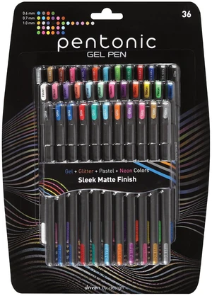 Gel Pens, 36 Count, 36 Assorted Colors (Assorted Color, Neon, Pastel & Glitter), Medium & Fine Point, Smooth Writing For Journaling (1002358) Gel Pens, 36 Count, 36 Assorted Colors (Assorted Color, Neon, Pastel & Glitter), Medium & Fine Point, Smooth Writing For Journaling (1002358)