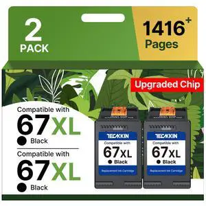 67XL Black Ink Cartridge Replacement for HP 67 Black Ink Cartridge 67XL Ink Works for HP DeskJet 4227e 2827e 2755e 2855e 2800 4155e 2755 2852e Envy 6055e 6000 6455e (2 Pack) 67XL Black Ink Cartridge Replacement for HP 67 Black Ink Cartridge 67XL Ink Works for HP DeskJet 4227e 2827e 2755e 2855e 2800 4155e 2755 2852e Envy 6055e 6000 6455e (2 Pack)