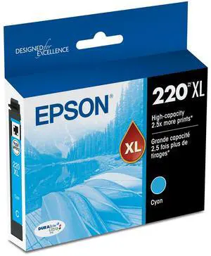 220XL Genuine High Capacity Cyan Ink Cartridge T220XL220 Works with WorkForce WF-2630 WF-2650 WF-2660 WF-2750 WF-2760 Expression XP-320 XP-420 XP-424 220XL Genuine High Capacity Cyan Ink Cartridge T220XL220 Works with WorkForce WF-2630 WF-2650 WF-2660 WF-2750 WF-2760 Expression XP-320 XP-420 XP-424