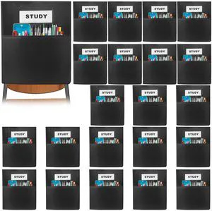 24 PCS Chair Pockets forClassrooms,19.5"x16.5" Seat Sacks for Classroom ChairsK-2, Classroom Student Chair Pockets for Kindergarten,Classroom,School, and Home Seating Storage, Black 24 PCS Chair Pockets forClassrooms,19.5"x16.5" Seat Sacks for Classroom ChairsK-2, Classroom Student Chair Pockets for Kindergarten,Classroom,School, and Home Seating Storage, Black
