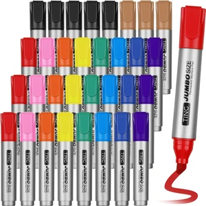 Permanent Markers Jumbo Chisel Tip Bulk,Multicolor Waterproof Quick Dry Markers, Large Barrel Bold Writing, Ideal Pallet Warehouse Boxes, Office Inventory Labeling Permanent Markers Jumbo Chisel Tip Bulk,Multicolor Waterproof Quick Dry Markers, Large Barrel Bold Writing, Ideal Pallet Warehouse Boxes, Office Inventory Labeling