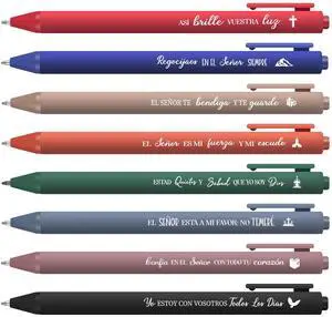 80 Pcs Spanish Bible Verse Pens Christian Ballpoint Pens Inspirational Quotes Writing Tool Small Retractable Tiny Black Ink Religious Gifts for Women Men Office School(Dark Color) 80 Pcs Spanish Bible Verse Pens Christian Ballpoint Pens Inspirational Quotes Writing Tool Small Retractable Tiny Black Ink Religious Gifts for Women Men Office School(Dark Color)