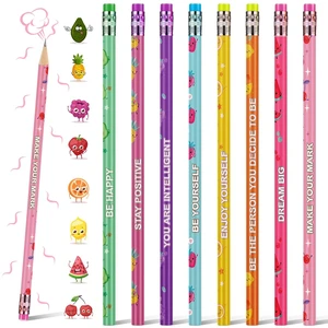 72 Pcs Scented Pencils for Kids Fun Wood HB Bulk with Erasers Cute Motivational Colorful Designs, Fruit Elements, for Student Classroom School Office, Rewards Party Favors Supplies 72 Pcs Scented Pencils for Kids Fun Wood HB Bulk with Erasers Cute Motivational Colorful Designs, Fruit Elements, for Student Classroom School Office, Rewards Party Favors Supplies