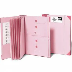 The Folio® Important Document Organizer by | Binder with Guided Labels, Acid-Free File Folder Organizer with 10 Pockets, Document Holder for Home Records, Legal and Medical Papers (Pink) The Folio® Important Document Organizer by | Binder with Guided Labels, Acid-Free File Folder Organizer with 10 Pockets, Document Holder for Home Records, Legal and Medical Papers (Pink)