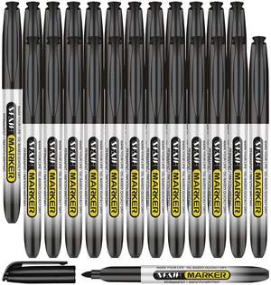 Black Permanent Markers Bulk, 24 Pack Fine Point, Waterproof Smooth 1s Quick Drying, Long-Lasting, Ideal for Office, School, Warehouse, Business, Logistics, Use on Paper Plastic Metal Cardboard Black Permanent Markers Bulk, 24 Pack Fine Point, Waterproof Smooth 1s Quick Drying, Long-Lasting, Ideal for Office, School, Warehouse, Business, Logistics, Use on Paper Plastic Metal Cardboard