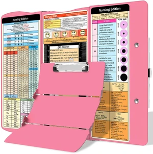 Nursing Clipboard Foldable Clipboard Medical: Edition Cheat Sheets Aluminum 3 Layers Foldable Clipboards Nursing Pocket Size Profile Clip Nurse Clipboards Notepad for Nurses Students and Doctors Nursing Clipboard Foldable Clipboard Medical: Edition Cheat Sheets Aluminum 3 Layers Foldable Clipboards Nursing Pocket Size Profile Clip Nurse Clipboards Notepad for Nurses Students and Doctors