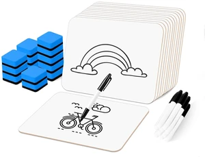12 Pack Dry Erase Boards with 12 Erasers and 12 Markers, 12.5x 9 Double-Sided Reusable Small White Board, Smooth Writing & Wipe-Clean Design, Portable Study Whiteboard 12 Pack Dry Erase Boards with 12 Erasers and 12 Markers, 12.5x 9 Double-Sided Reusable Small White Board, Smooth Writing & Wipe-Clean Design, Portable Study Whiteboard