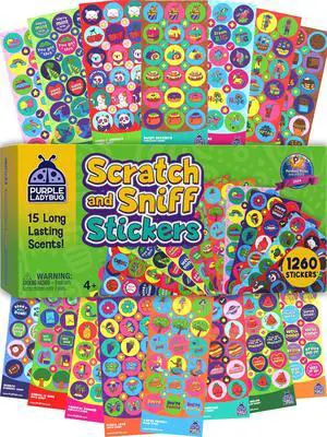 1260 Scratch and Sniff Stickers for Kids, 15 Scents - Smelly Stickers Sensory Scented Reward Stickers, Long-Lasting Scents, 2 Sizes, Non-Toxic, Classroom Motivational Incentives for Teachers 1260 Scratch and Sniff Stickers for Kids, 15 Scents - Smelly Stickers Sensory Scented Reward Stickers, Long-Lasting Scents, 2 Sizes, Non-Toxic, Classroom Motivational Incentives for Teachers