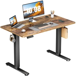 41 Inch Electric Standing Desk, Memory Adjustable Home Office Desk Sit Stand Up Desk for Work Home Office,Adjustable Desk, Rising Computer Table with Splice Board,Cable Management,Hook,Rust 41 Inch Electric Standing Desk, Memory Adjustable Home Office Desk Sit Stand Up Desk for Work Home Office,Adjustable Desk, Rising Computer Table with Splice Board,Cable Management,Hook,Rust