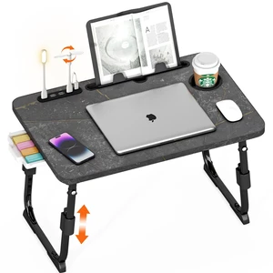 Lap Desk for Bed Adjustable Height with USB Port 23.6" x15.7" Desktop Storage Drawer, Bookshelf, Fits 17" Laptop, For couch WFH Study, Foldable Non-Slip No Assembly Sturdy Lightweight DeepStone Lap Desk for Bed Adjustable Height with USB Port 23.6" x15.7" Desktop Storage Drawer, Bookshelf, Fits 17" Laptop, For couch WFH Study, Foldable Non-Slip No Assembly Sturdy Lightweight DeepStone